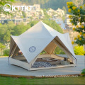 Outdoor large tent with four pointed roof